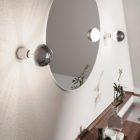 Wall lamp with visible bulb and semi-silver sphere - IP44 waterproof - IO