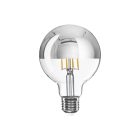 Wall lamp with visible bulb and semi-silver sphere - IP44 waterproof - IO