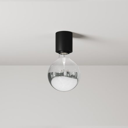 Wall lamp with visible bulb and semi-silver sphere - IP44 waterproof - IO