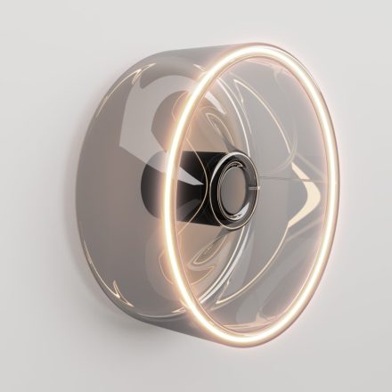 Wall lamp with smoky Ghost bulb