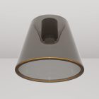 Designer ceiling lamp with smoky, cone-shaped Ghost bulb