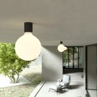 Wall lamp with porcelain effect bulb - IP44 waterproof - IO