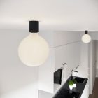Wall lamp with porcelain effect bulb - IP44 waterproof - IO