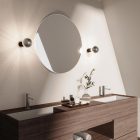 Wall lamp with visible bulb and semi-silver sphere - IP44 waterproof - IO