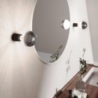Wall lamp with visible bulb and semi-silver sphere - IP44 waterproof - IO