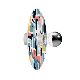   Wall or ceiling lamp with geometric patterned lampshade "Kaleidoscope" – Waterproof IP44