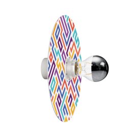   Wall or ceiling lamp with geometric patterned lampshade "Kaleidoscope" – Waterproof IP44