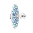 Wall or ceiling lamp with majolica lampshade - IP44 waterproof - IO