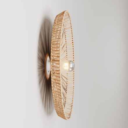 Wall and ceiling lamp with raffia lampshade Tahiti