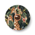 Wall or ceiling lamp with lampshade decorated with jungle animals "Wildlife Whispers" – Waterproof IP44