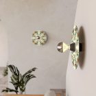 Wall or ceiling lamp with majolica lampshade - IP44 waterproof - IO