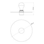 Wall or ceiling lamp with majolica lampshade - IP44 waterproof - IO