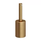 Cylindrical metal UL E26 socket set with 7 cm cable clamp