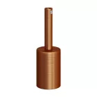 Cylindrical metal UL E26 socket set with 7 cm cable clamp