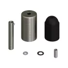 Cylindrical metal UL E26 socket set with 7 cm cable clamp