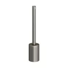 Cylindrical metal UL E26 socket set with 15 cm cable clamp