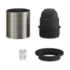 E26 half-threaded metal socket set with concealed cable clamp
