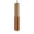 Tub-E14, wooden and metal tube for spotlights, with E14 double ring lamp holder