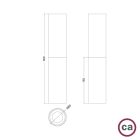 Tub-E14, wooden and metal tube for spotlights, with E14 double ring lamp holder