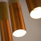 Tub-E14, wooden and metal tube for spotlights, with E14 double ring lamp holder