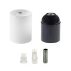 Wooden E27 lamp socket set