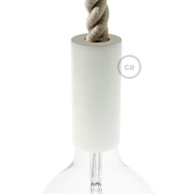 Wooden E27 lamp holder set for 2XL cable