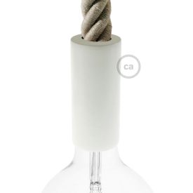 Wooden E27 lamp socket set for 3XL cable