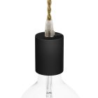 Wooden E27 lamp socket set