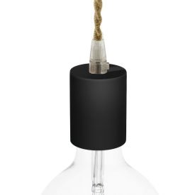 Wooden E27 lamp socket set