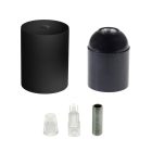 Wooden E27 lamp socket set