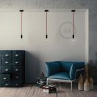 Wooden E27 lamp socket set for XL cable