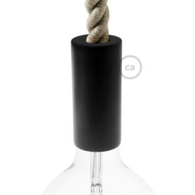 Wooden E27 lamp holder set for 2XL cable