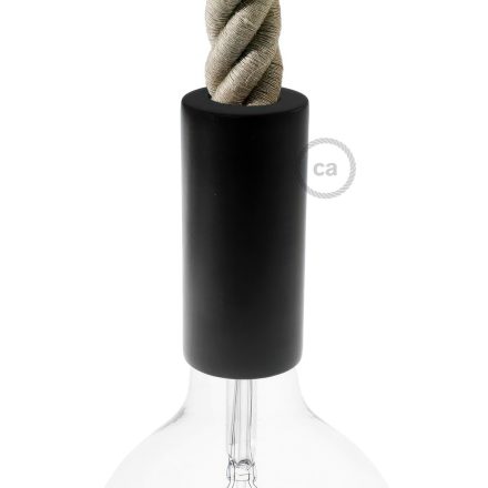 Wooden E27 lamp socket set for 3XL cable