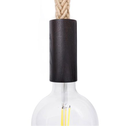 Wooden E27 lamp holder set for 2XL cable