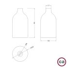 Wooden E27 lamp holder set with hidden cable clamp