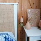 Wooden E27 lamp holder set with hidden cable clamp