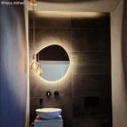 Wooden E27 lamp holder set with hidden cable clamp