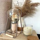 Wooden E27 lamp holder set with hidden cable clamp