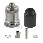 Vintage aluminum E27 lamp holder set