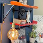 Vintage aluminum E27 lamp holder set