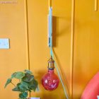 Vintage aluminum E27 lamp holder set