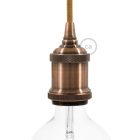 Vintage aluminum E27 lamp holder set