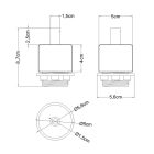 Wooden E27 cylindrical threaded lamp holder set with cable clamp for lampshade