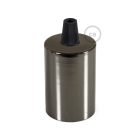 Cylindrical metal E27 lamp socket set