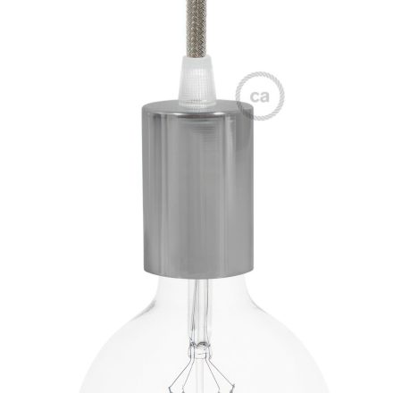  Cylindrical metal E27 lamp holder set