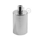 Cylindrical metal E27 lamp socket set