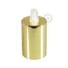 Cylindrical metal E27 lamp socket set