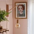 Cylindrical metal E27 lamp socket set with 7 cm cable clamp