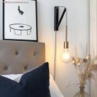 Cylindrical metal E27 lamp holder set with 15 cm cable clamp