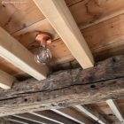 Cylindrical metal E27 lamp socket set